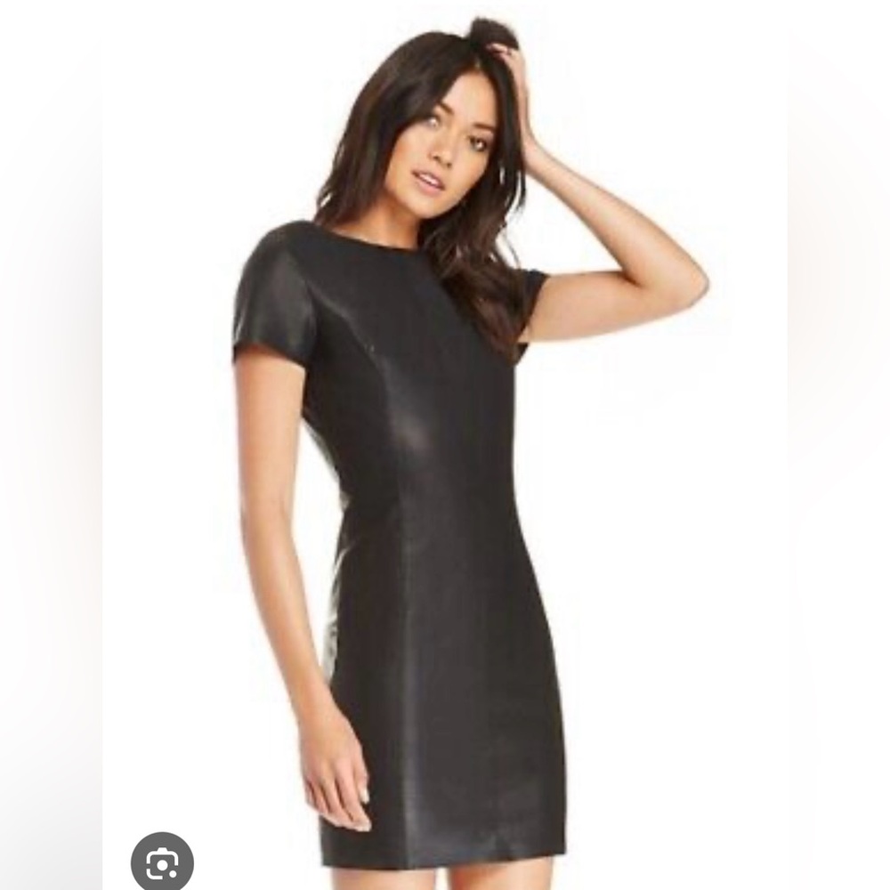 BB Dakota Dalrie Black Vegan Leather Dress